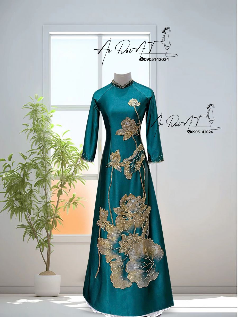 ao-dai-ba - sui-mau-xanh-luc-bao -ADTN-AT-010